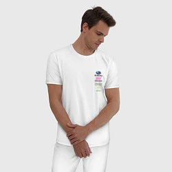 Пижама хлопковая мужская SUBARU MONSTER ENERGY Z, цвет: белый — фото 2