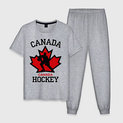 Пижама хлопковая мужская Canada Hockey, цвет: меланж