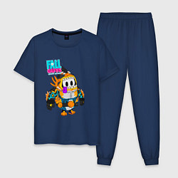 Пижама хлопковая мужская Fall Guys Ultimate Knockout, цвет: тёмно-синий