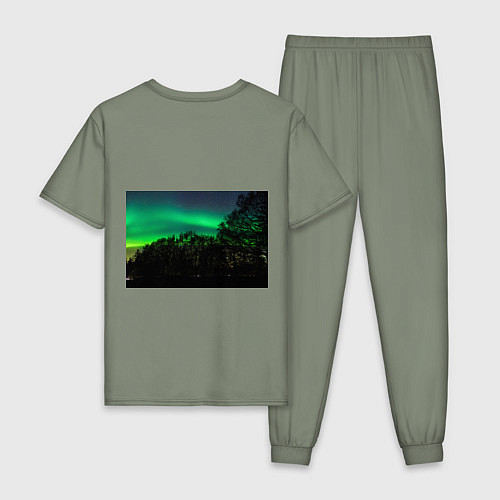 Мужская пижама Северное сияние / Авокадо – фото 2