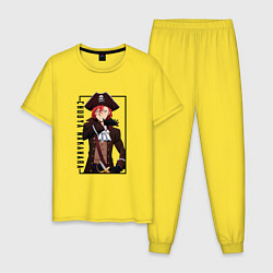 Пижама хлопковая мужская Чуя Накахара Великий из бродячих псов, цвет: желтый