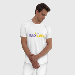 Пижама хлопковая мужская Black Mamba, цвет: белый — фото 2