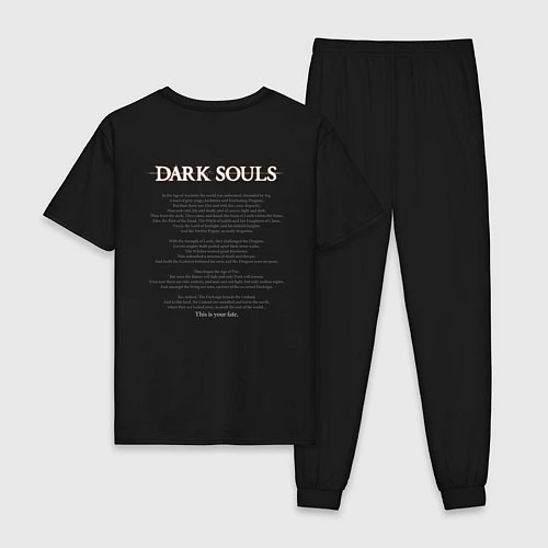 Мужская пижама Dark Souls рыцарь душа пепла / Черный – фото 2