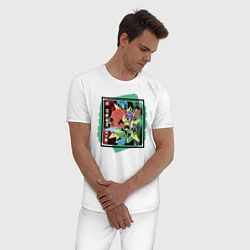 Пижама хлопковая мужская Big Hero 6, цвет: белый — фото 2