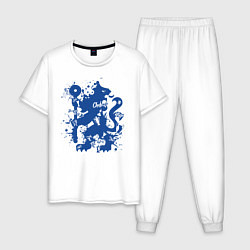 Пижама хлопковая мужская Chelsea FC, цвет: белый