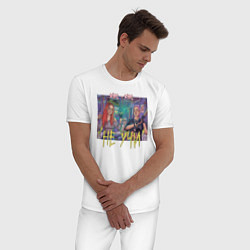 Пижама хлопковая мужская Не учи, цвет: белый — фото 2