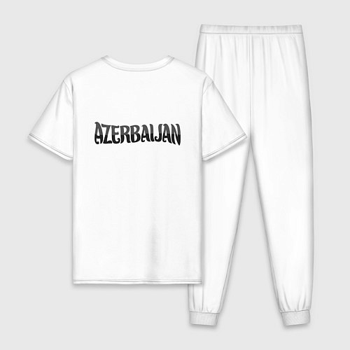 Мужская пижама Азербайджан / Белый – фото 2