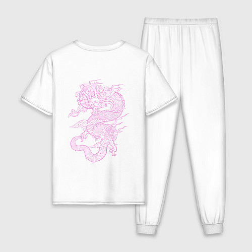 Мужская пижама Дракон / Белый – фото 2