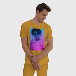 Пижама хлопковая мужская Kizaru Vaporwave цвета горчичный — фото 2