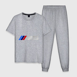 Пижама хлопковая мужская BMW M5, цвет: меланж