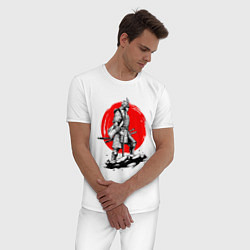Пижама хлопковая мужская САМУРАЙ, цвет: белый — фото 2