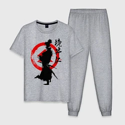 Пижама хлопковая мужская Ghost of Tsushima, цвет: меланж