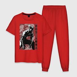 Пижама хлопковая мужская Garou, цвет: красный