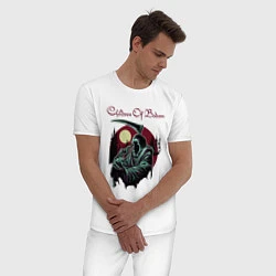 Пижама хлопковая мужская Children of Bodom Z, цвет: белый — фото 2