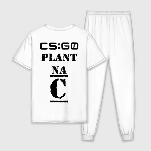 Мужская пижама CS GO Plant na C / Белый – фото 2