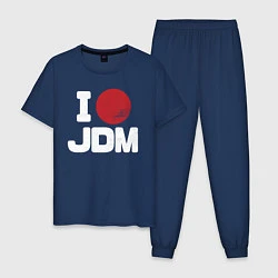 Пижама хлопковая мужская JDM, цвет: тёмно-синий