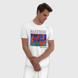 Пижама хлопковая мужская Танец Анри Матисс, цвет: белый — фото 2