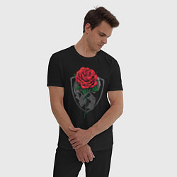 Пижама хлопковая мужская Skull&Rose, цвет: черный — фото 2