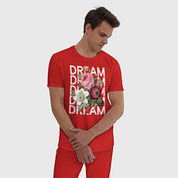 Пижама хлопковая мужская Dream, цвет: красный — фото 2