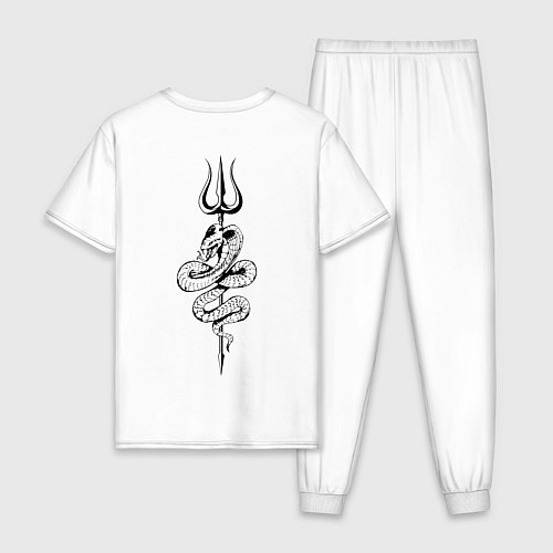 Мужская пижама Мандала Шивы / Белый – фото 2