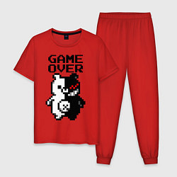Пижама хлопковая мужская MONOKUMA GAME OVER, цвет: красный