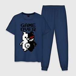 Пижама хлопковая мужская MONOKUMA GAME OVER, цвет: тёмно-синий