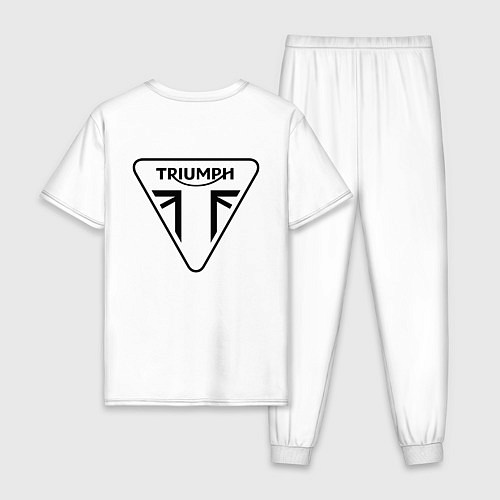 Мужская пижама Triumph Мото Лого Z / Белый – фото 2