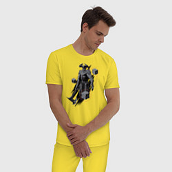 Пижама хлопковая мужская Степной Волк Степпенвулф, цвет: желтый — фото 2