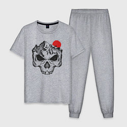Пижама хлопковая мужская Skull Rider, цвет: меланж