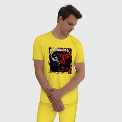Пижама хлопковая мужская METALLICA PHANTOM LORD, цвет: желтый — фото 2