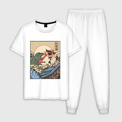 Мужская пижама Cat Kong versus Godzilla Kaiju