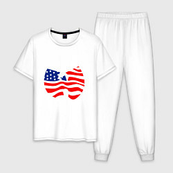 Пижама хлопковая мужская Wu-Tang USA, цвет: белый