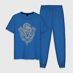 Пижама хлопковая мужская Страж, цвет: синий