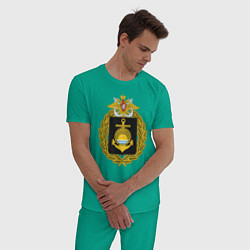 Пижама хлопковая мужская ТИХООКЕАНСКИЙ ФЛОТ ВМФ, цвет: зеленый — фото 2