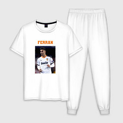 Пижама хлопковая мужская Ферран Торрес Ferran Torres, цвет: белый