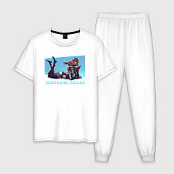 Пижама хлопковая мужская Warframe mirage, цвет: белый