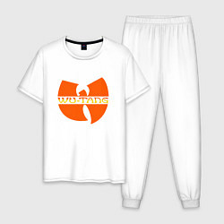 Пижама хлопковая мужская Wu-Tang Orange, цвет: белый