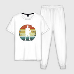 Пижама хлопковая мужская Basket Boy, цвет: белый