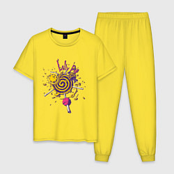 Пижама хлопковая мужская Lolly Pop, цвет: желтый