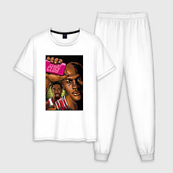 Пижама хлопковая мужская Jordan - Fight Club, цвет: белый