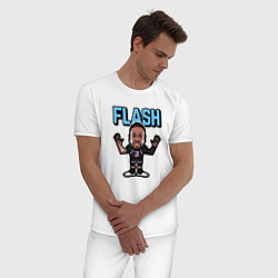 Пижама хлопковая мужская Wade - Flash, цвет: белый — фото 2