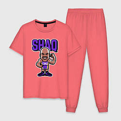 Пижама хлопковая мужская Shaq, цвет: коралловый