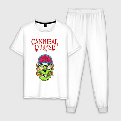 Пижама хлопковая мужская Cannibal Corpse Труп Каннибала Z, цвет: белый