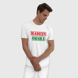 Пижама хлопковая мужская Орша - Беларусь, цвет: белый — фото 2