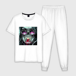 Пижама хлопковая мужская Ozzy Osbourne Оззи Осборн спина Z, цвет: белый