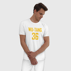 Пижама хлопковая мужская Wu-Tang 36, цвет: белый — фото 2