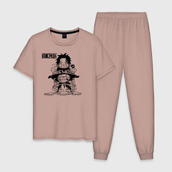 Мужская пижама Эйс, Луффи и Сабо - Братство ASL