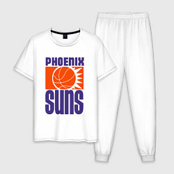 Пижама хлопковая мужская Phoenix Suns, цвет: белый