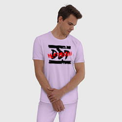 Пижама хлопковая мужская DDT НЕ СТРЕЛЯЙ!, цвет: лаванда — фото 2