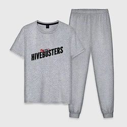Пижама хлопковая мужская Hivebusters, цвет: меланж